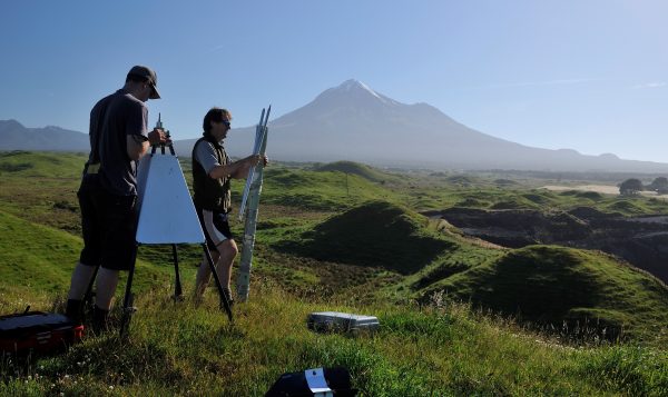 Andy Nicol in the field in Taranaki