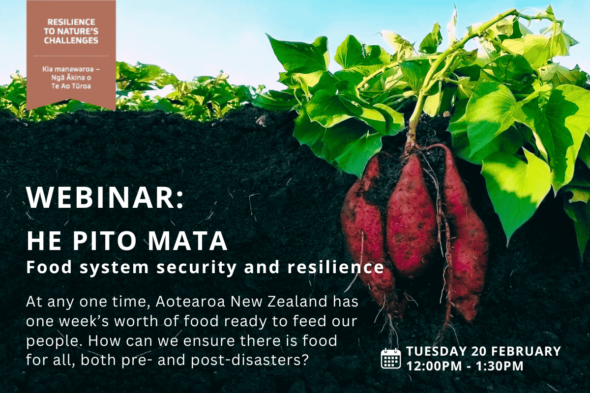 Webinar: He Pito Mata - Food system security and resilience ...