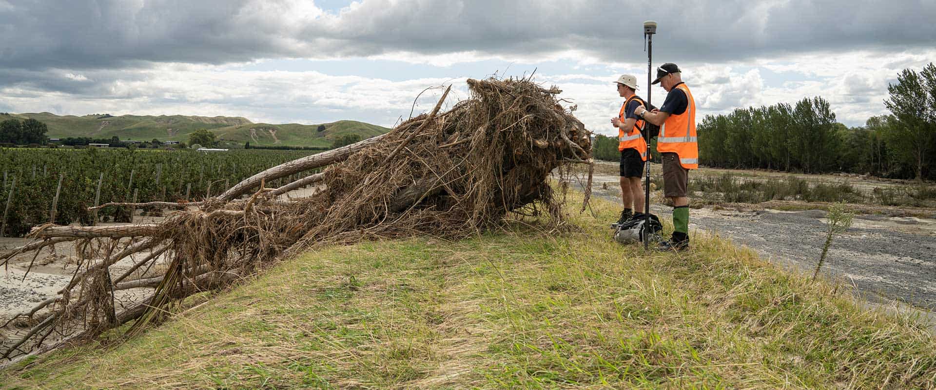surveying cyclone damage credit rebekah parsons king, niwa