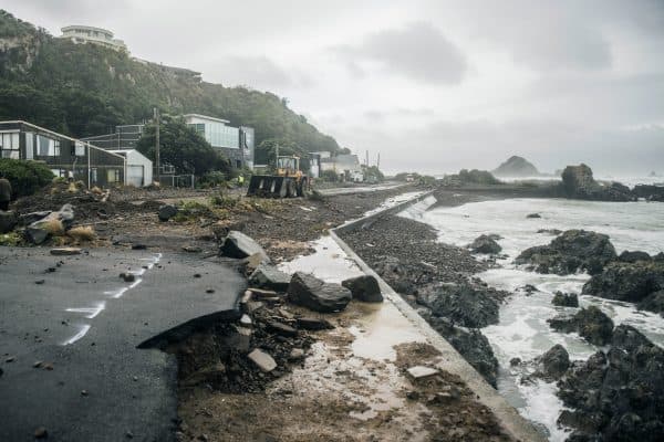 Wellington south coast storm 2013